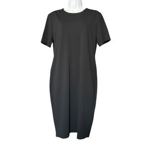 H&M Basic Black Short Sleeve Pullover Knit Dress Womens Size Large Classic